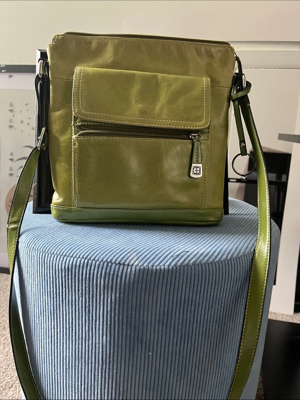 GIANNI BERNINI LEATHER CROSSBODY
